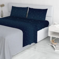 Completo letto matrimoniale blu stelle Stars Datex