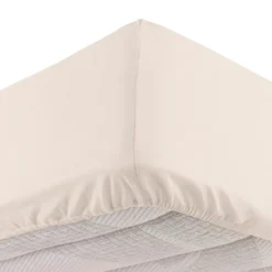 Completo letto matrimoniale cotone beige Nicoletta
