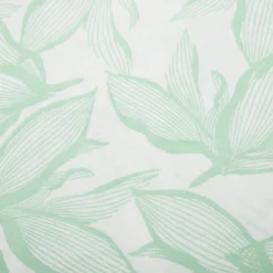Completo letto matrimoniale policotone foglie verde