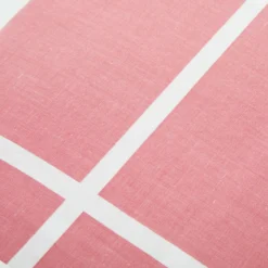 Completo letto matrimoniale policotone quadrotti rosa
