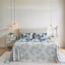 Completo letto matrimoniale Soffioni blu Datex