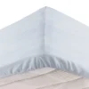 Completo letto matrimoniale stampa pois azzurro