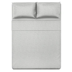 Completo letto matrimoniale stampa pois verde