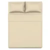 Completo letto matrimoniale tinta unita beige