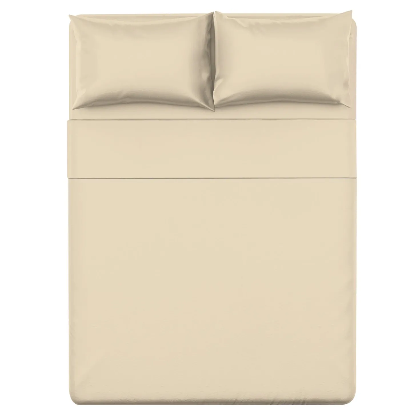 Completo letto matrimoniale tinta unita beige
