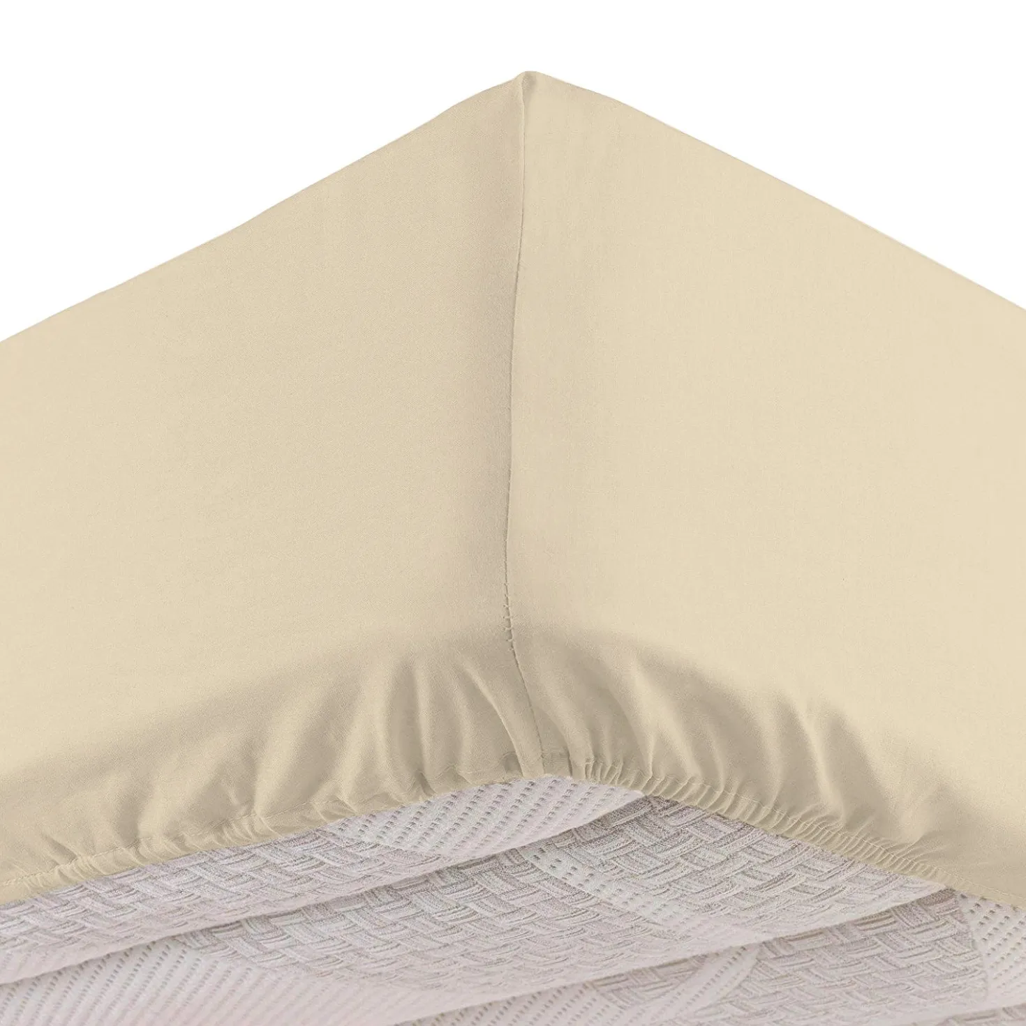 Completo letto matrimoniale tinta unita beige