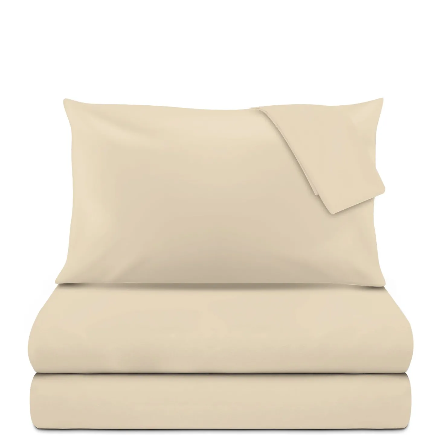 Completo letto matrimoniale tinta unita beige