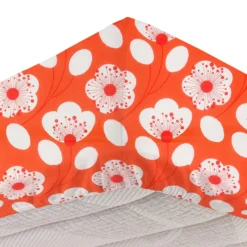 Completo letto 1 piazza e mezza corallo fiori bianchi