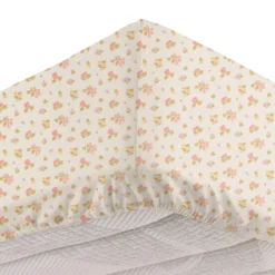 Completo letto 1 piazza e mezza cotone fiorellini
