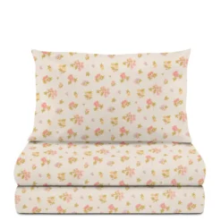 Completo letto 1 piazza e mezza cotone fiorellini