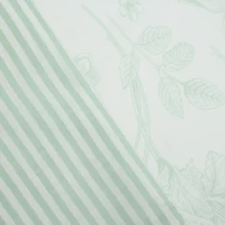 Completo letto 1 piazza e mezza in cotone verde Botanic