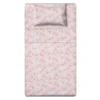 Completo letto 1 piazza e mezza policotone foglie rosa