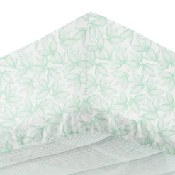 Completo letto 1 piazza e mezza policotone foglie verde
