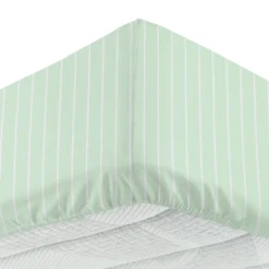 Completo letto 1 piazza e mezza policotone righe verde