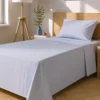 Completo letto 1 piazza e mezza righe azzurro