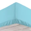 Completo letto 1 piazza e mezza tinta unita azzurro