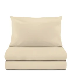 Completo letto 1 piazza e mezza tinta unita beige