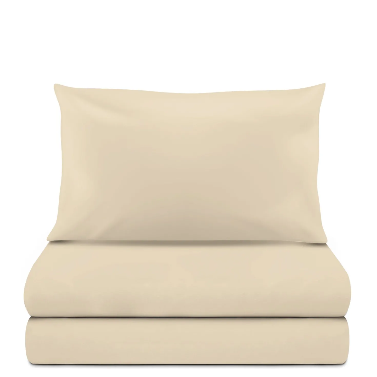 Completo letto 1 piazza e mezza tinta unita beige