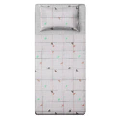 Completo letto singolo cotone Exel grigio