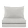 Completo letto singolo cotone tinta unita grigio