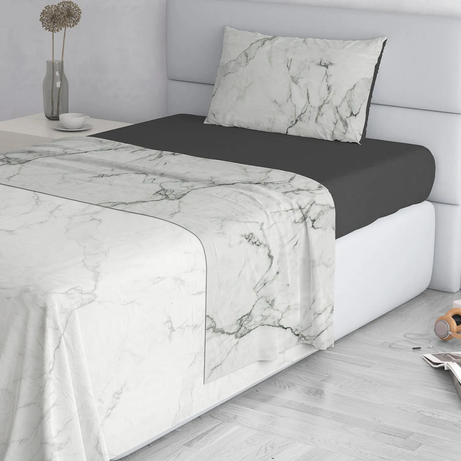 Completo letto singolo marmo Marble Datex