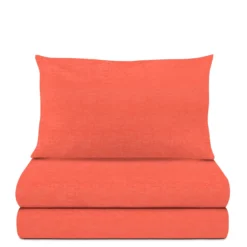 Completo letto singolo melange corallo