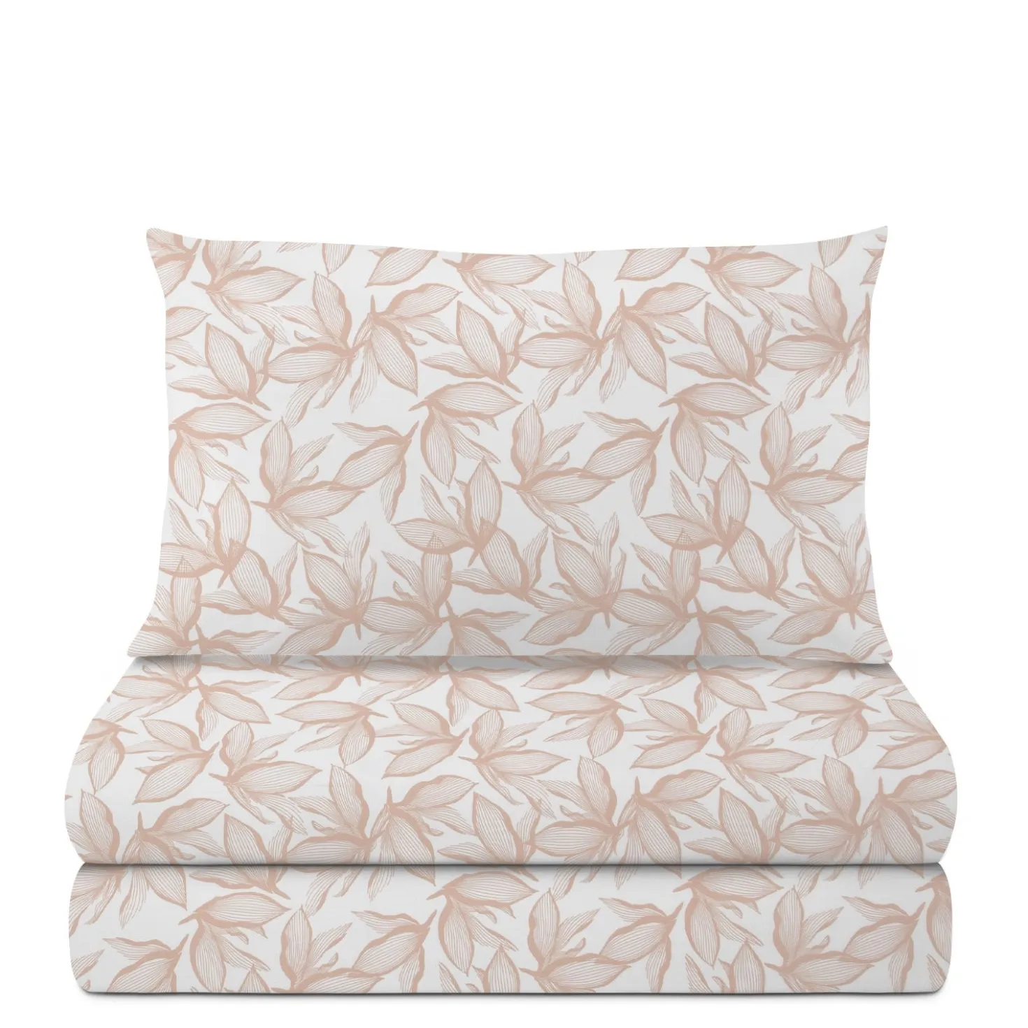 Completo letto singolo policotone foglie sabbia