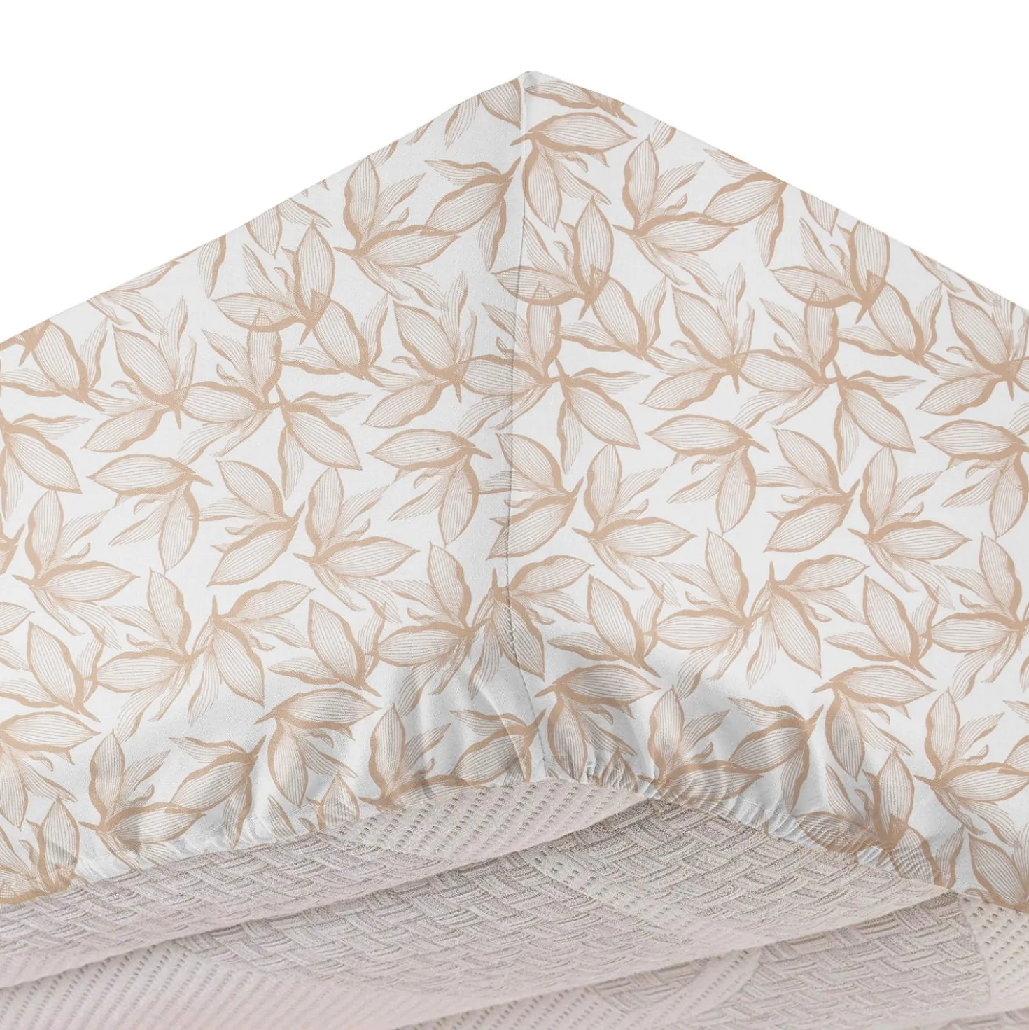 Completo letto singolo policotone foglie sabbia