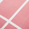 Completo letto singolo policotone quadrotti rosa