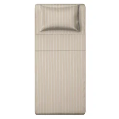 Completo letto singolo policotone righe sabbia