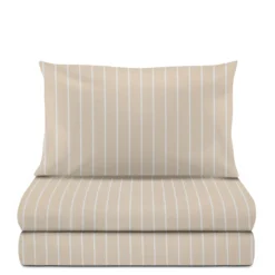 Completo letto singolo policotone righe sabbia