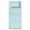 Completo letto singolo poli fiori azzurro