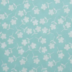 Completo letto singolo poli fiori azzurro