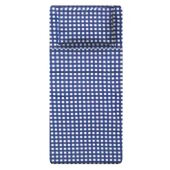 Completo letto singolo quadretti blu