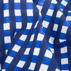 Completo letto singolo quadretti blu