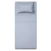 Completo letto singolo righe azzurro