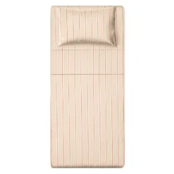 Completo letto singolo righe beige