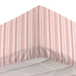 Completo letto singolo righe rosa