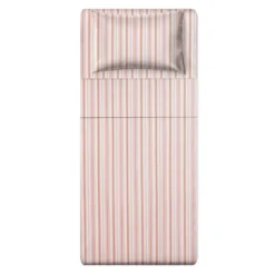 Completo letto singolo righe rosa
