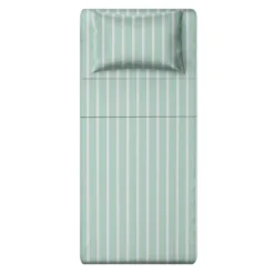 Completo letto singolo righe verde
