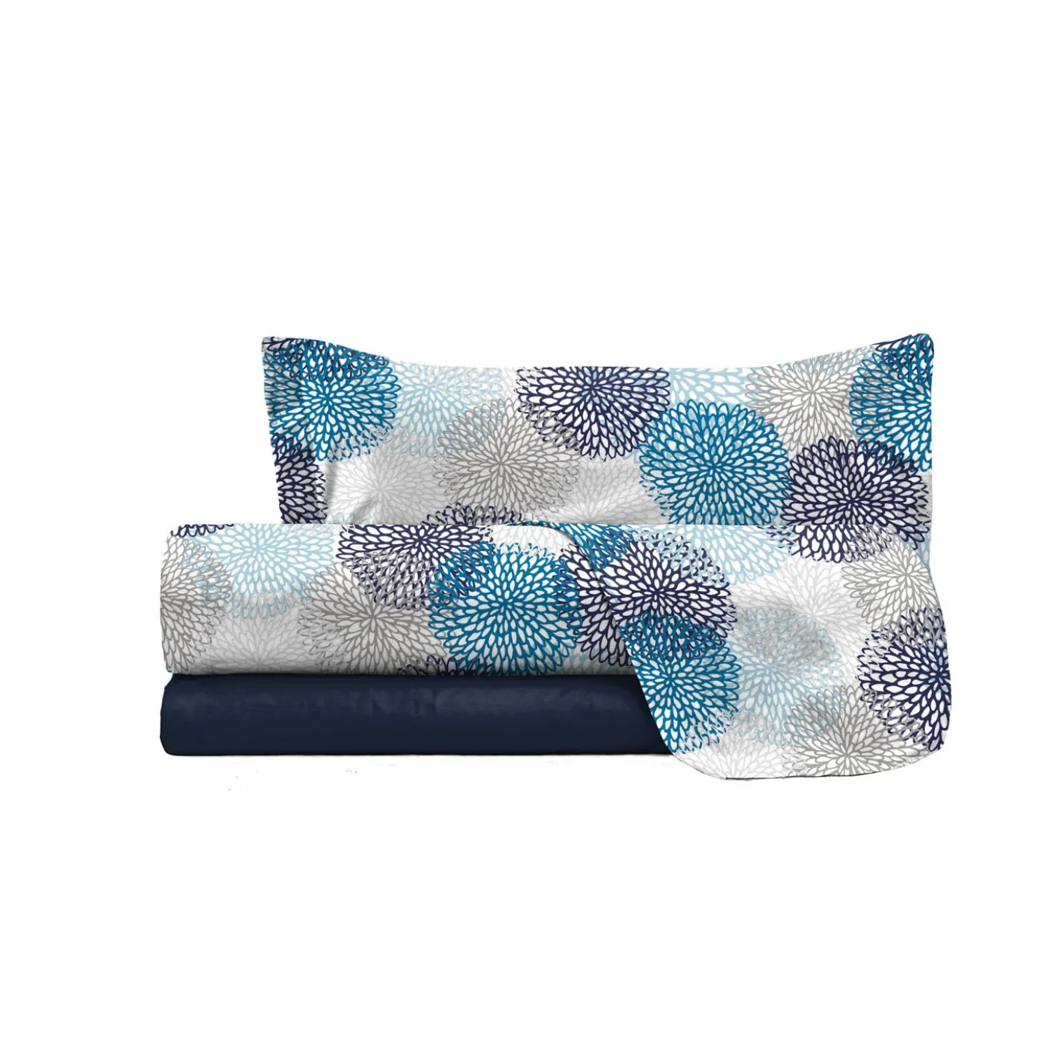 Completo letto singolo Soffioni blu Datex