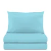 Completo letto singolo tinta unita azzurro