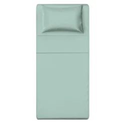 Completo letto singolo tinta unita verde