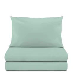 Completo letto singolo tinta unita verde