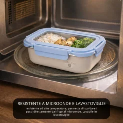 Contenitore alimentare 1,2 L acciaio inox azzurro
