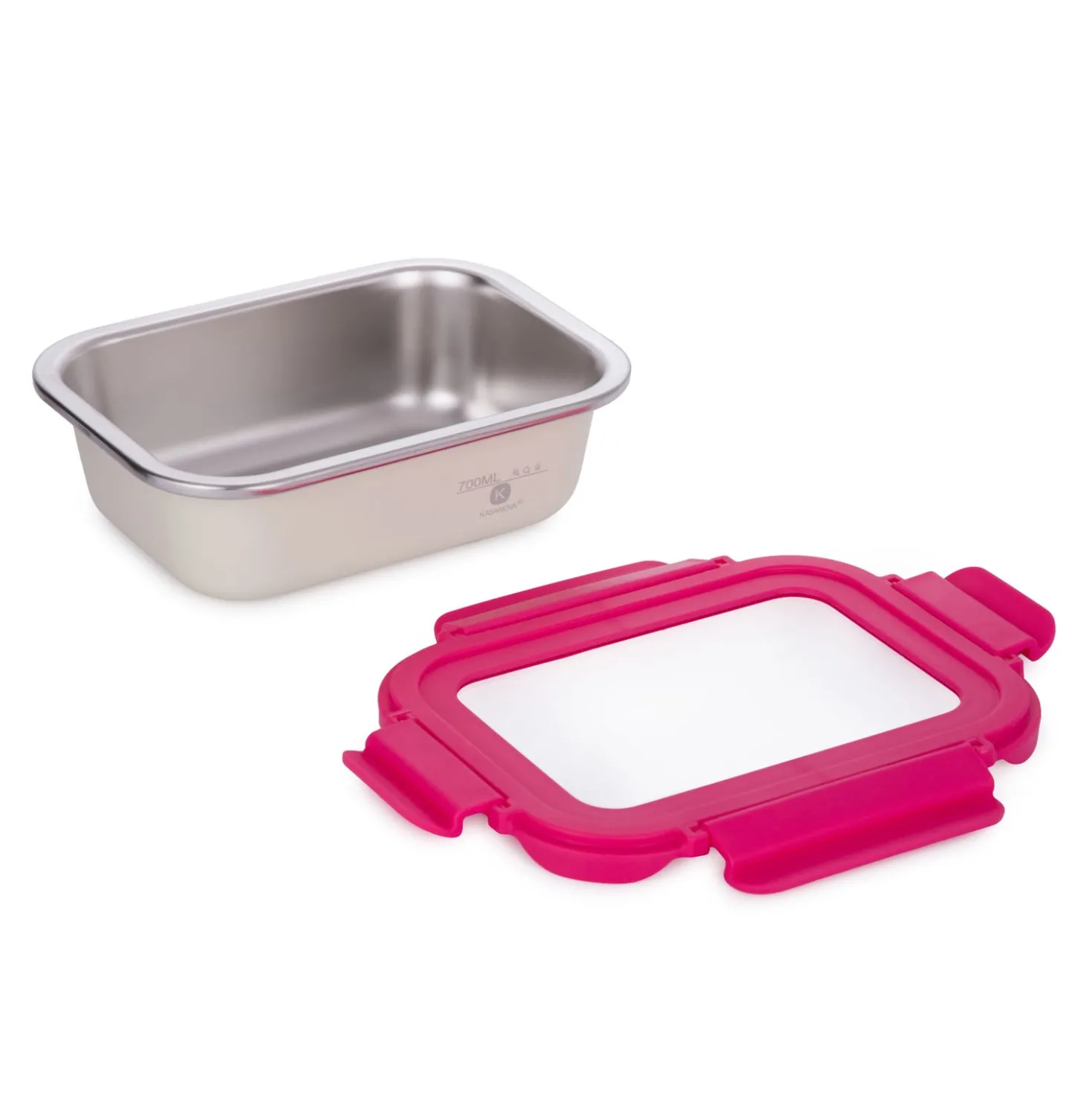Contenitore alimentare 700 ml acciaio inox rosa