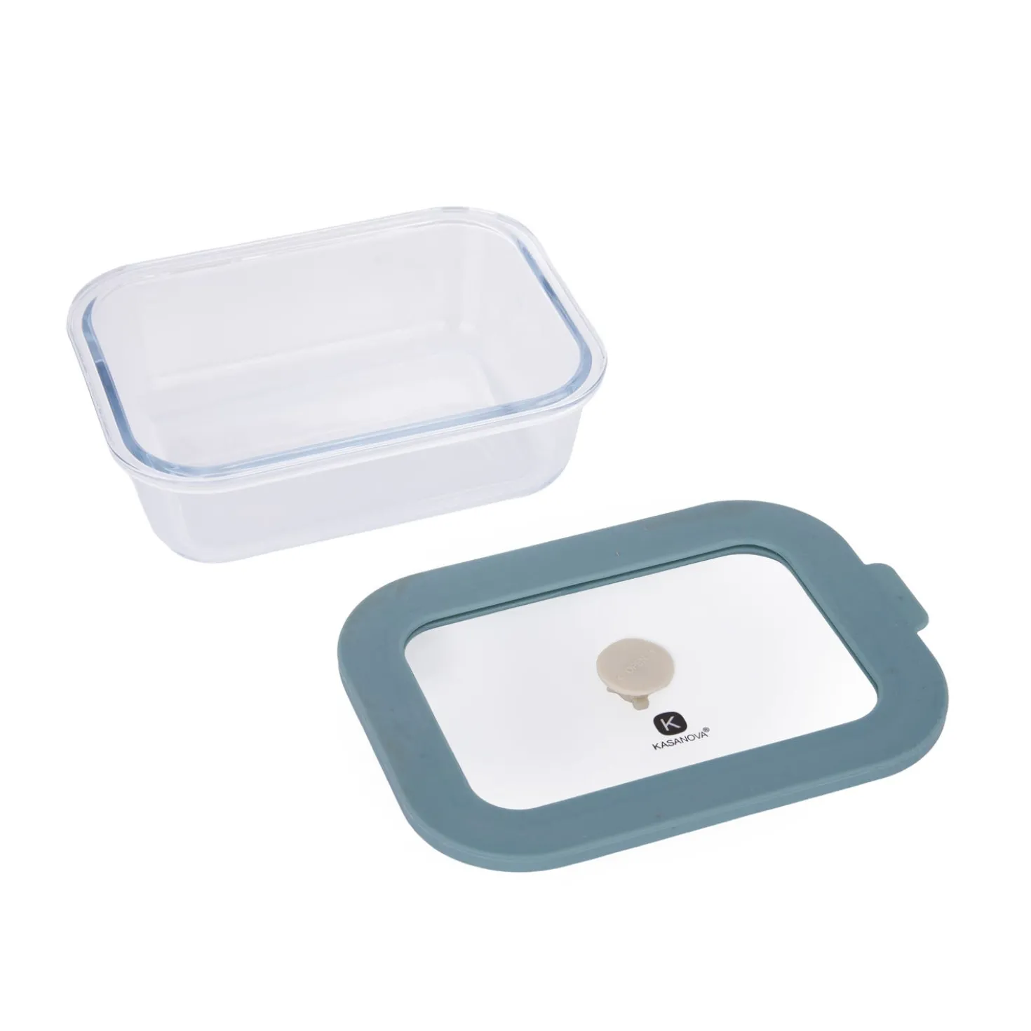 Contenitore alimentare 640 ml vetro azzurro