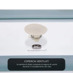 Contenitore alimentare 640 ml vetro azzurro