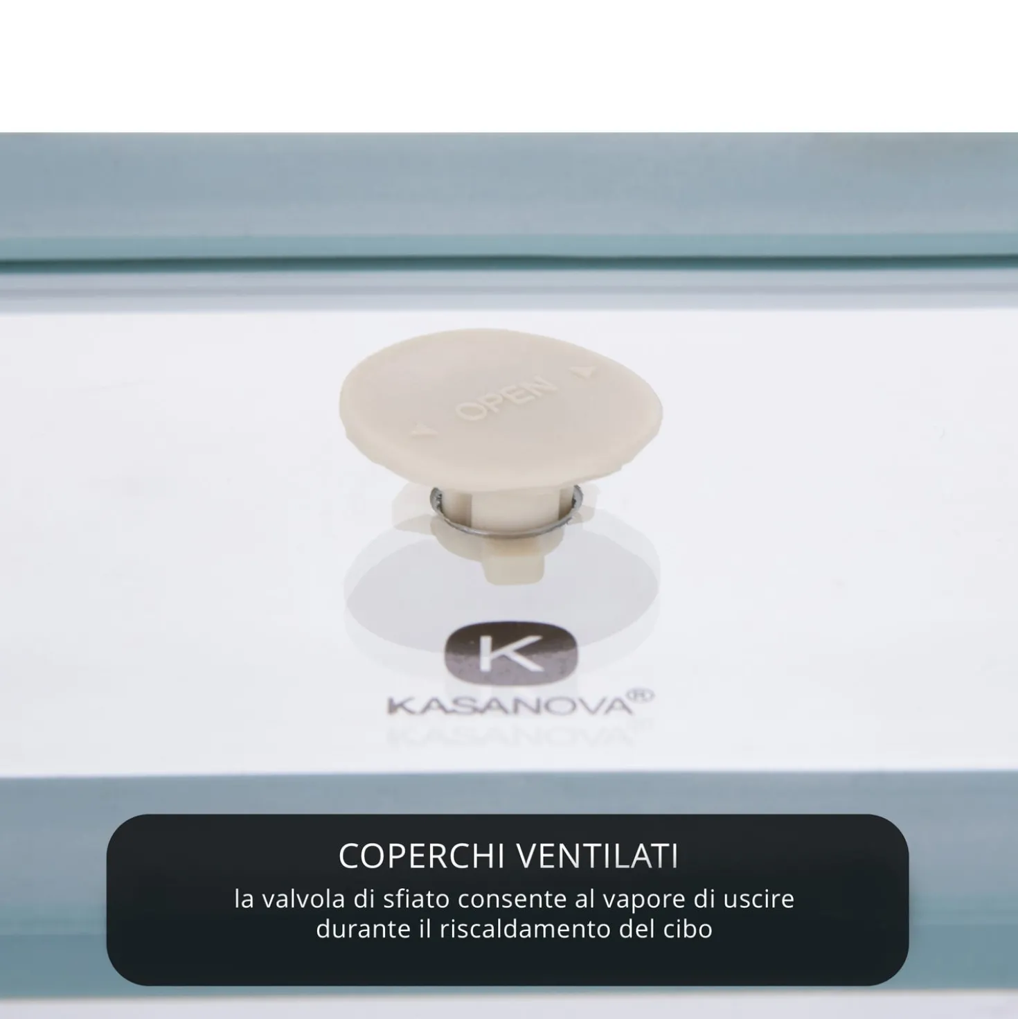 Contenitore alimentare 640 ml vetro azzurro
