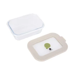 Contenitore alimentare 370 ml vetro beige